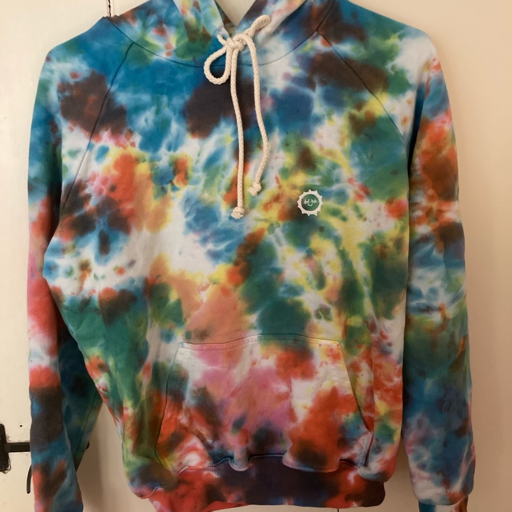 Big Bud Press - Rainbow Splotch TieDye Hoodie - XS